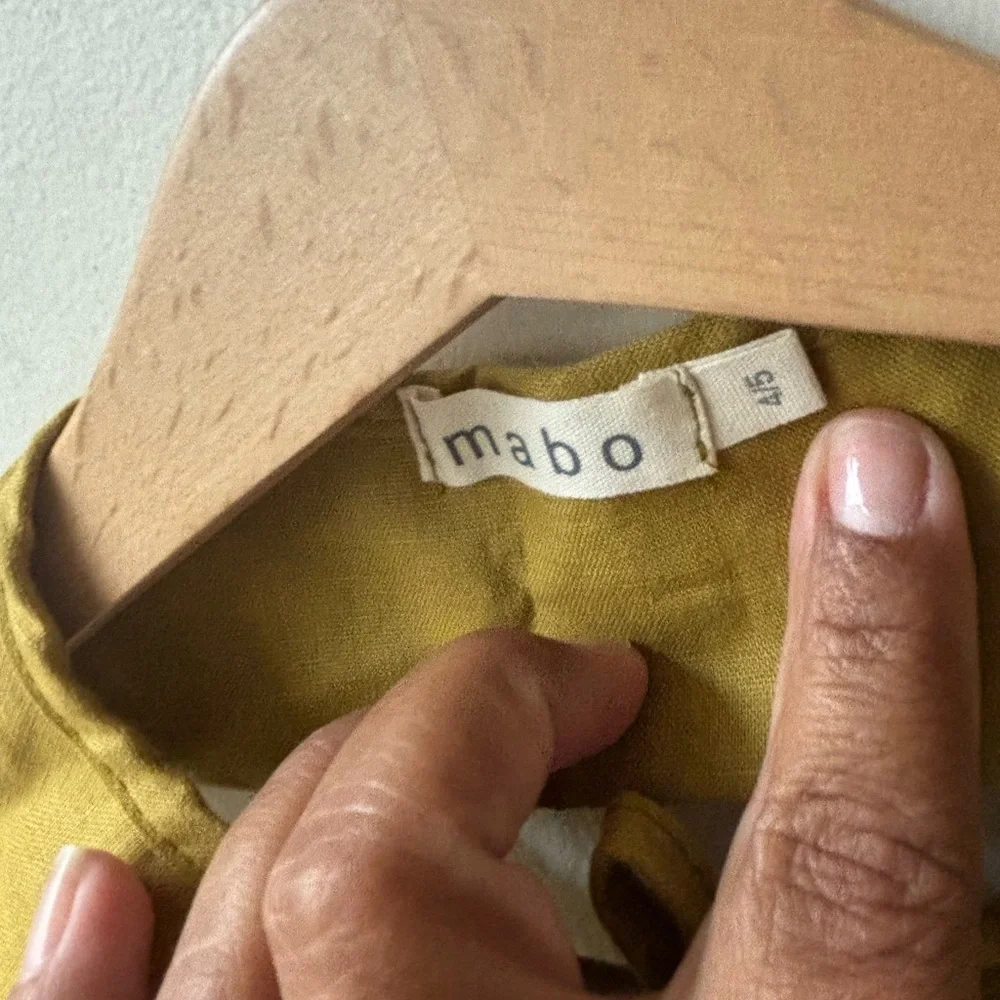 mabo tie-on collar in organic cotton - ochre